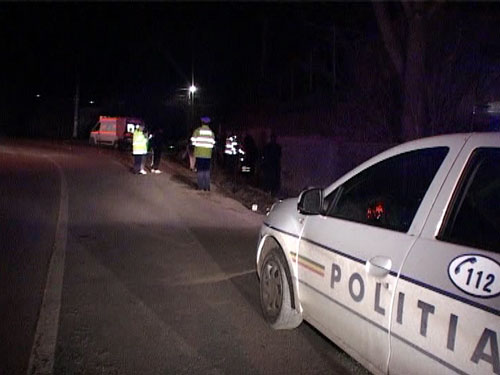 Cercetare la locul accidentului, politie